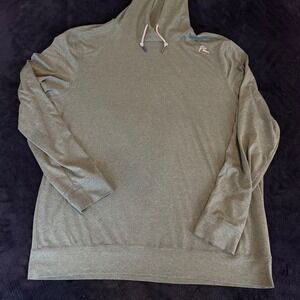 Rhoback Mens Performance Hoodie L Olive Green Heather Activewear Pullover